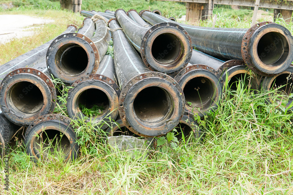 Close up of River Dredging Pipe - Image
