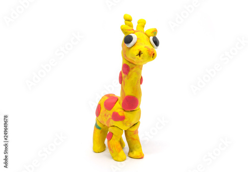 play doh Giraffe on white background