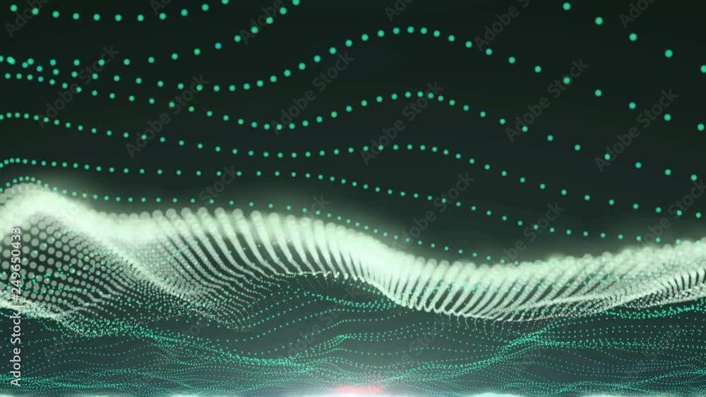 Abstract green dots and lines wave scannig technology animation. Business backdrop 4k footage. Abstract green dots and lines wave scannig technology animation. Business backdrop 4k footage.