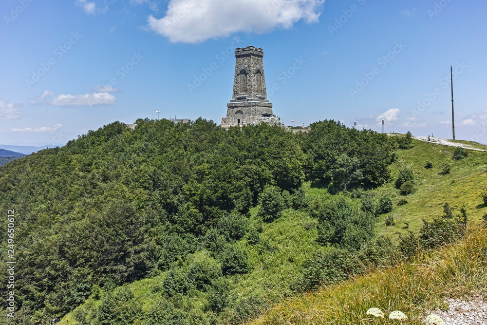 National Monument to Liberty Shipka and Balkan mountains, Stara Zagora Region, Bulgaria National Monument to Liberty Shipka and Balkan mountains, Stara Zagora Region, Bulgaria