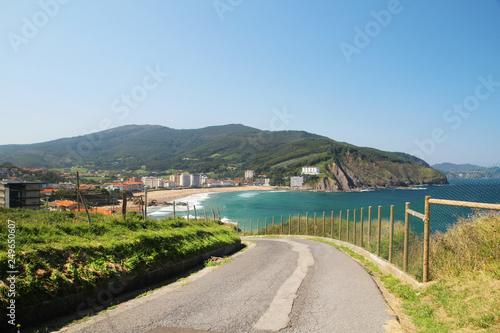 Coastline in Bakio town  Basque country  Spain
