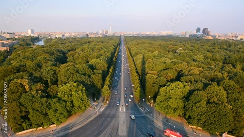 Aerial view of Berlin, Germany at sunset. View from the Victory Column photo