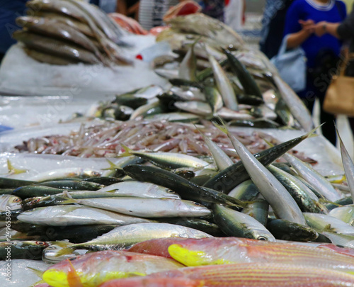 seafood marcket stall in middle east photo