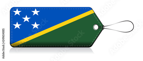 Solomon Island flag label, Tag of product make in Solomond Island