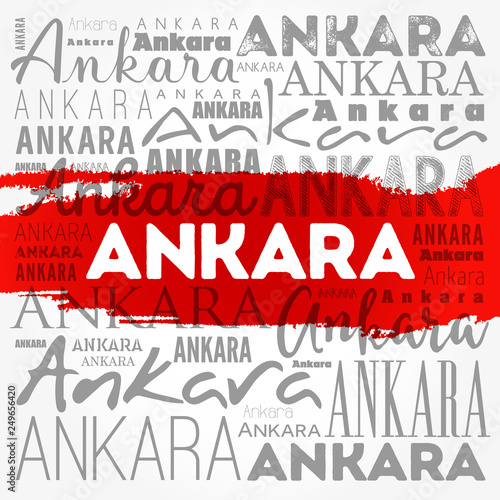 Ankara wallpaper word cloud, travel concept background