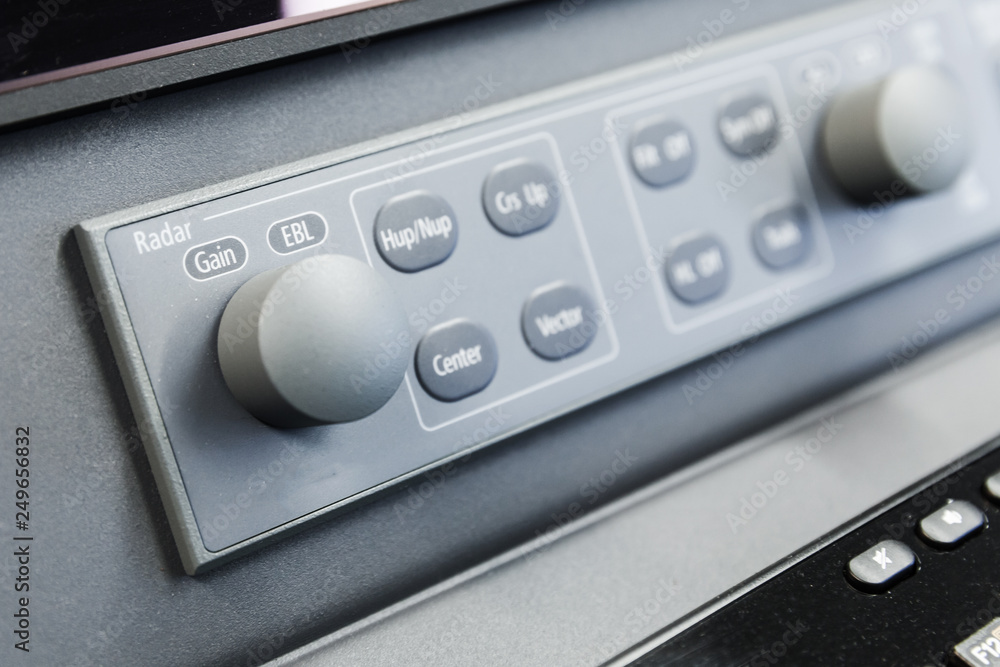 Radar control panel, navigation equipment Radar control panel, navigation equipment