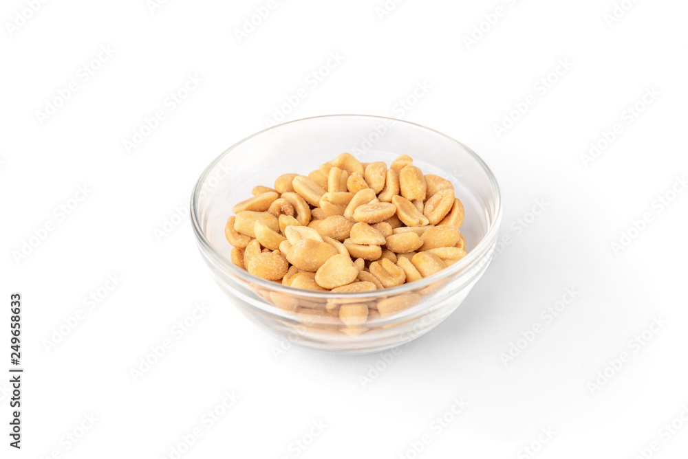 Salt peanut isolated on white background. Salt peanut isolated on white background.