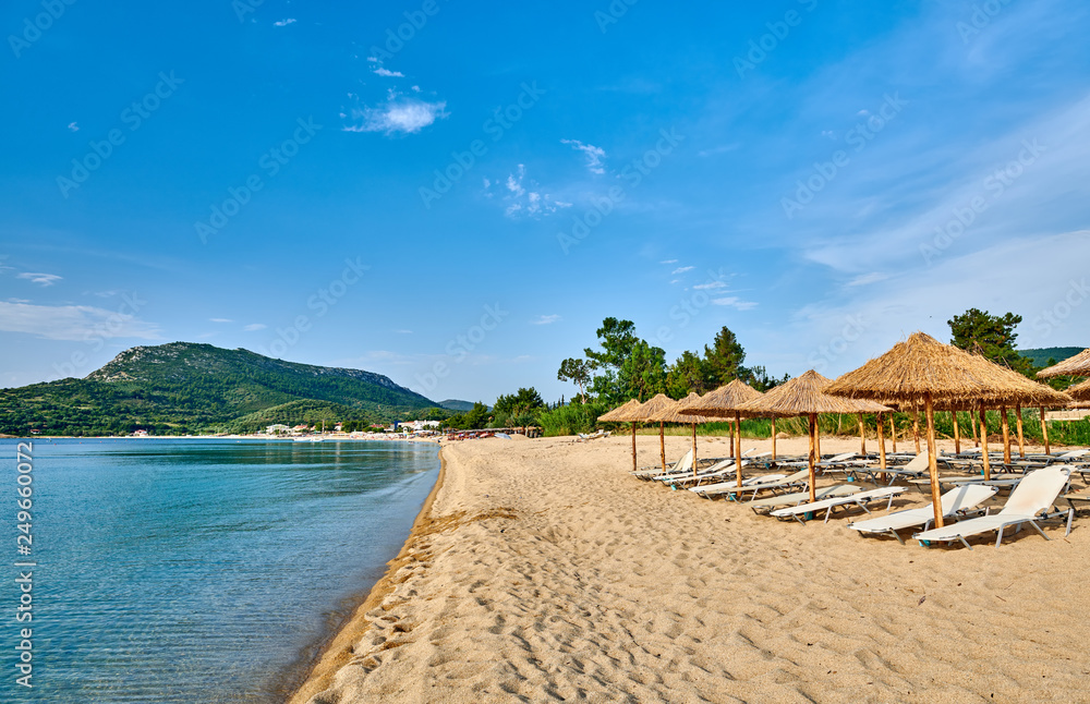 Beautiful beach in Toroni, Greece