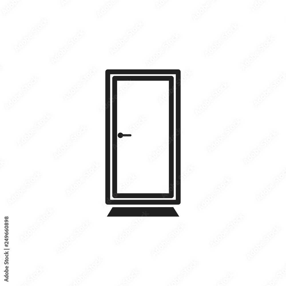 Door flat vector icon Door flat vector icon