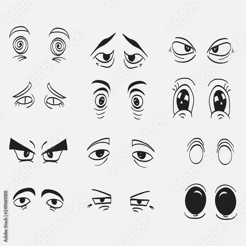 cartoon eyes in vector