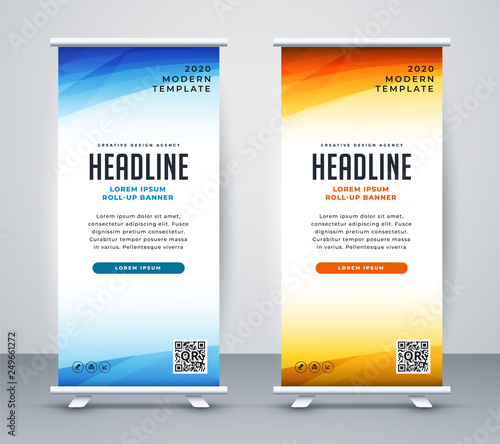 professional roll up stand banner template design