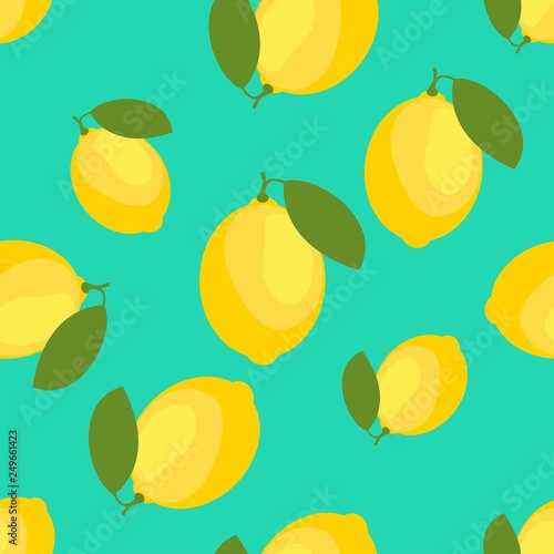Fototapeta Naklejka Na Ścianę i Meble -  Lemons and Limes Seamless Pattern