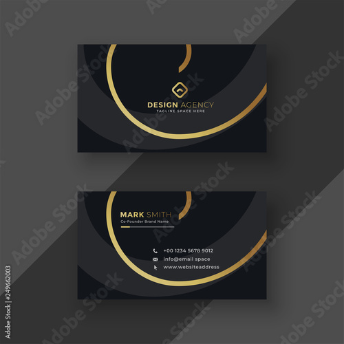 premium dark business card design