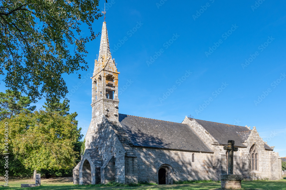 Fototapeta premium French landscape - Bretagne. An old church lost in the forest.