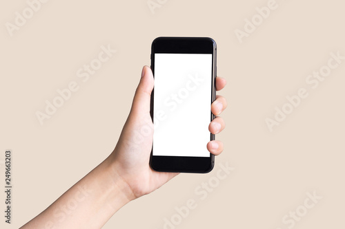 Mockup Copyspace Hands Mobile Phone Clipping Path.