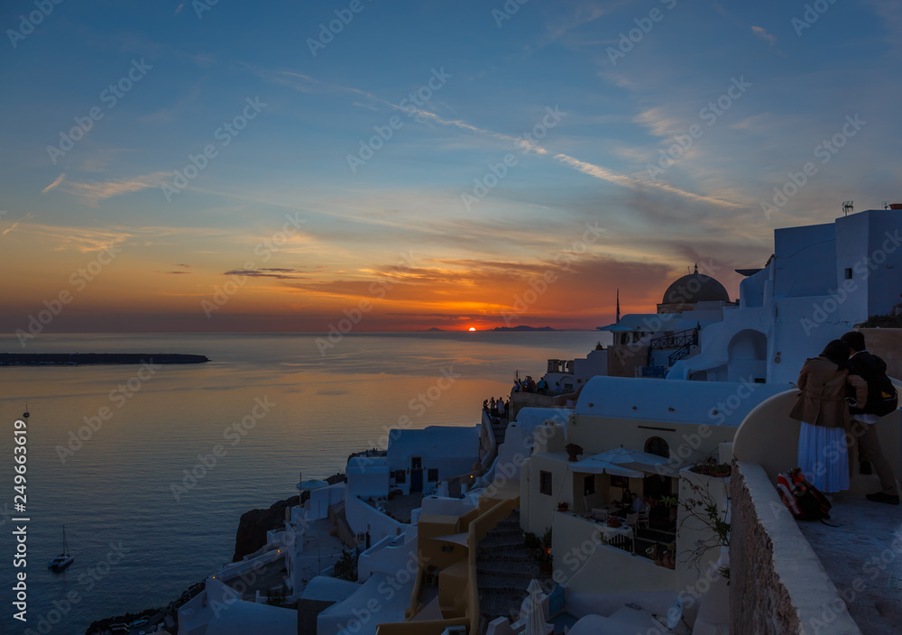 Fototapeta premium One of the most beautiful islands in the world, Santorini, Caldera, Oia, Greece