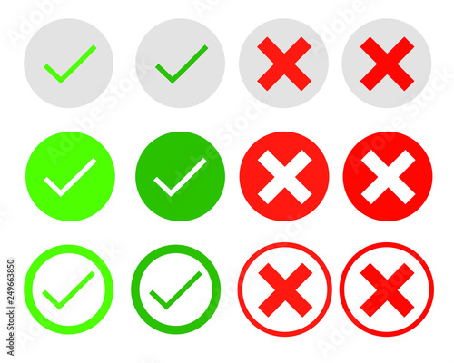 set of vector icons correct and incorrect Free Download set of vector icons correct and incorrect - GFXLoad