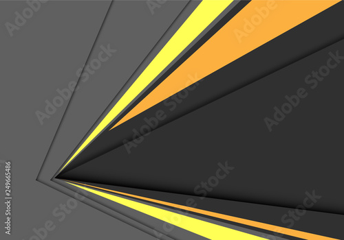 Abstract yellow grey speed arrow direction design modern futuristic background vector illustration.