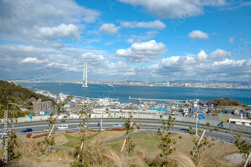 Akashi big bridge in Hyogo, Japan photo