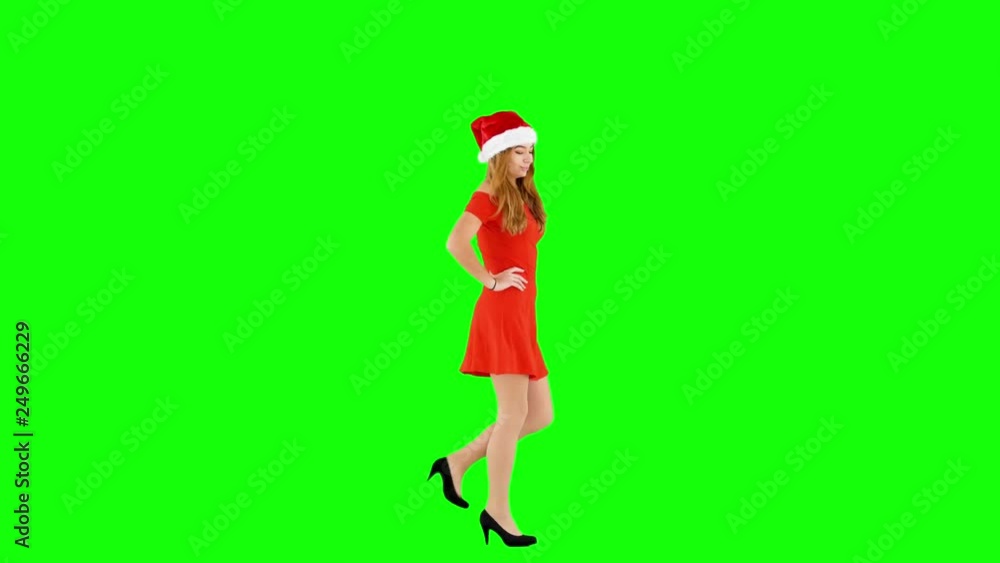 Santa Claus Helper Pointing and Dancing on Green Screen Santa Claus Helper Pointing and Dancing on Green Screen