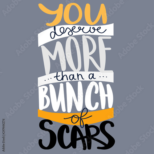 Mental health motivational lettering quote