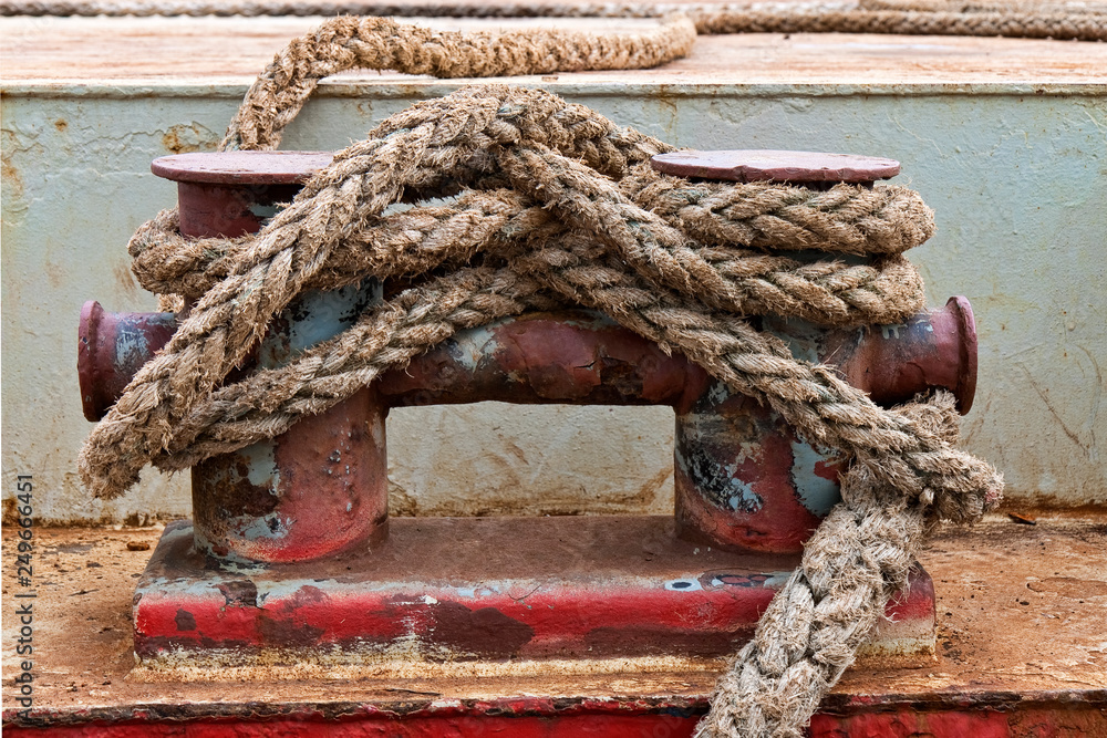 Fototapeta premium Bitt on an Old Vessel