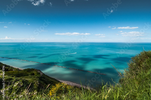 Italia, Pesaro 2018 - vista panoramica sul mare Adriatico dal monte San Bartolo