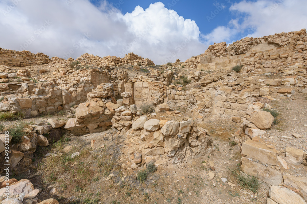 Ruins of crusaders castle Montreal (Shoubak or Shobak or Shawbak)