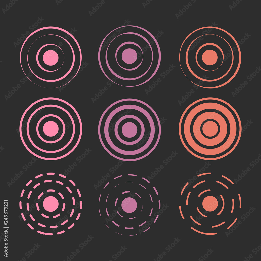 Pain red rings to mark. icon pain. Aim health icon pain Pain red rings to mark. icon pain. Aim health icon pain