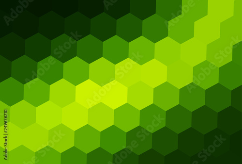 Green mosaic background, interesting hexagonal pattern 