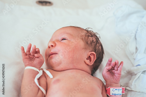 Newborn girl 2 days after mirth photo