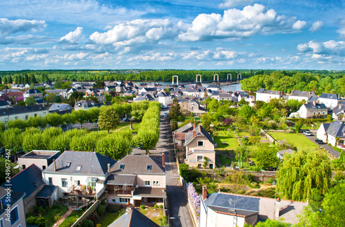 View on a French town La Pommeraye