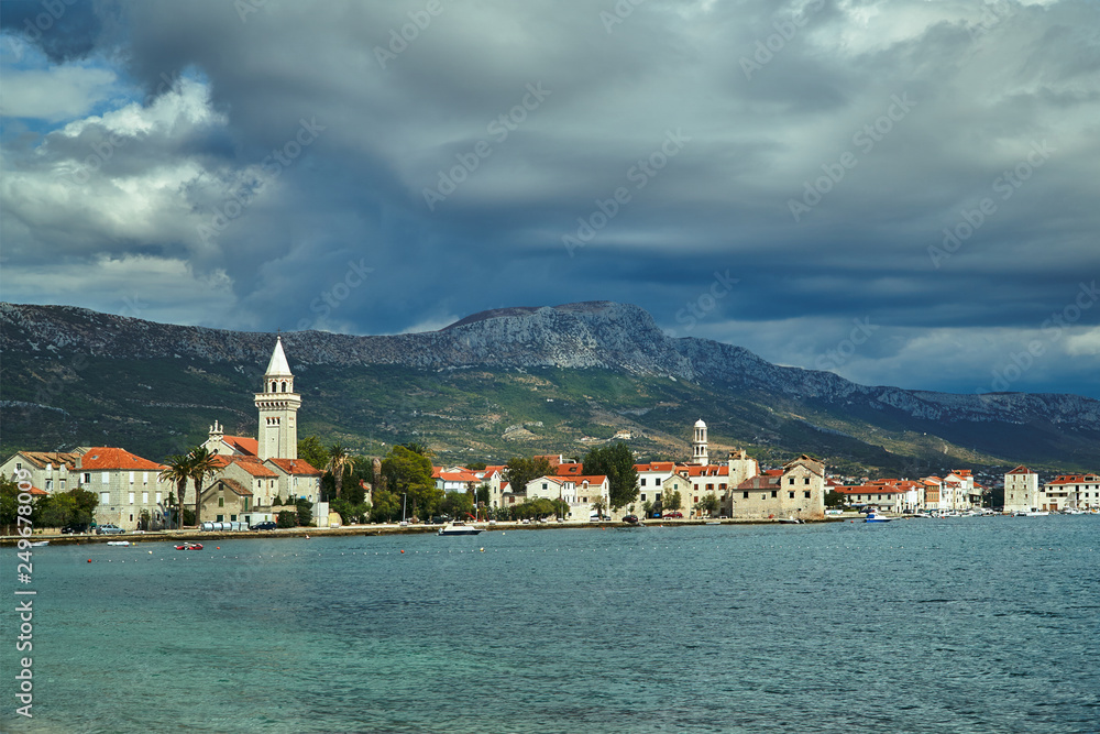 Kastel town on the Adriatic Sea coast in Croatia.