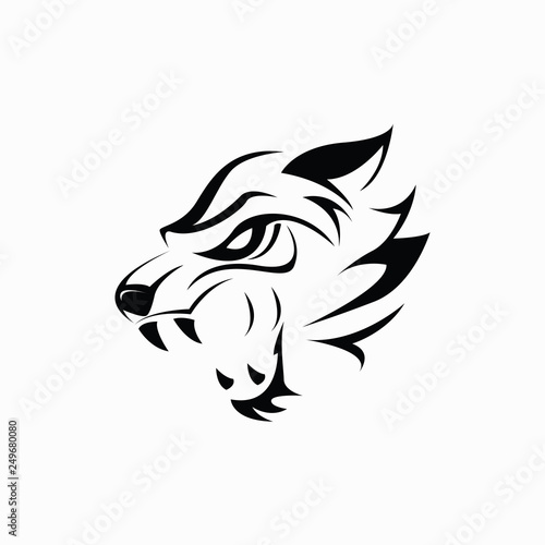 Fototapeta Naklejka Na Ścianę i Meble -  tiger head mascot logo