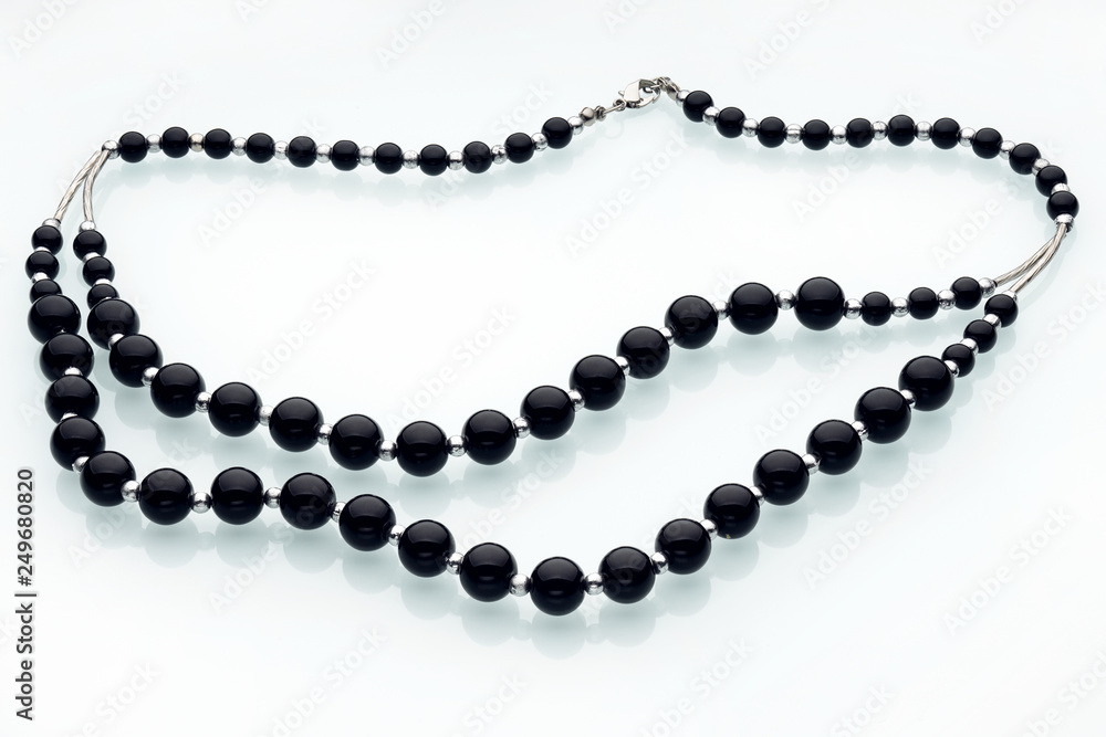 Necklaces, beads, handmade bracelets are made of artificial stone of different breeds. Necklaces, beads, handmade bracelets are made of artificial stone of different breeds.