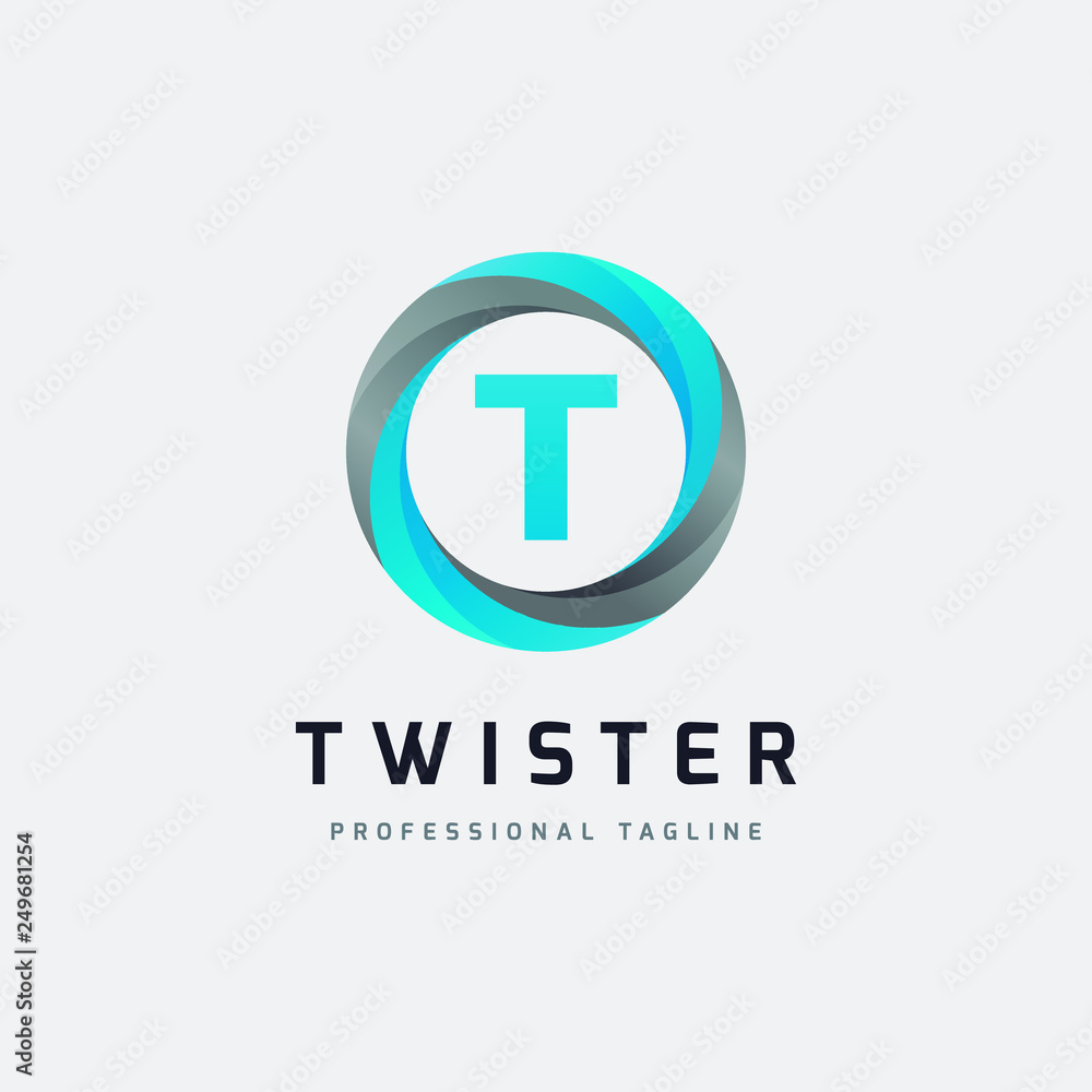 Letter T Blue Logo Design - Vector File Letter T Blue Logo Design - Vector File