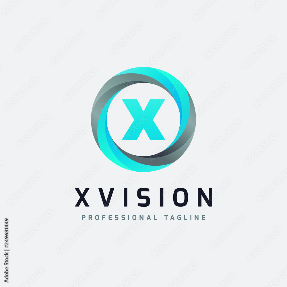 Letter X Blue Circle Logo Design - Vector File Letter X Blue Circle Logo Design - Vector File