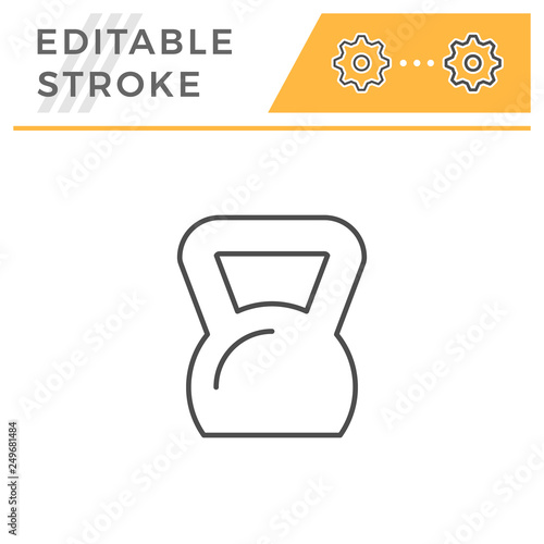Kettlebell line icon