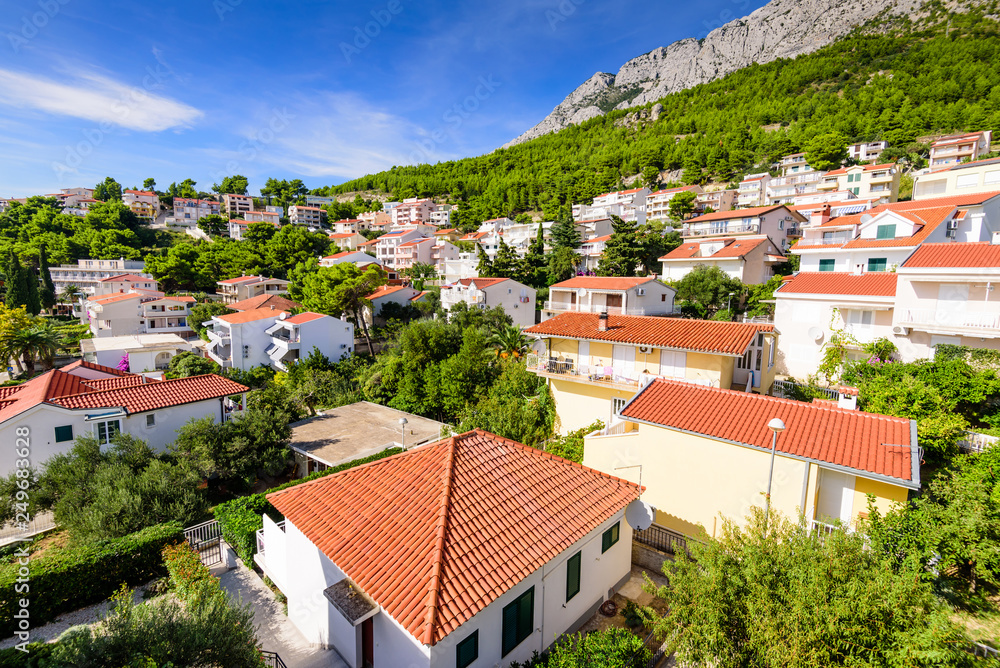 Baska Voda - a beautiful tourist village on the Adriatic coast, Dalmatia region, Croatia