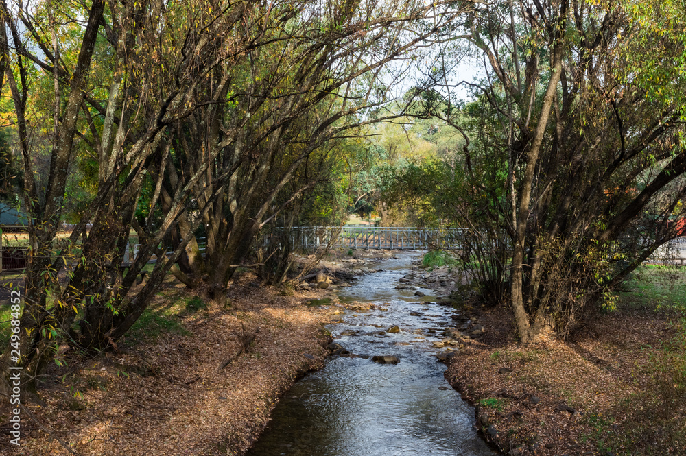 Ovens River flowing through Harrietville in north-eastern Victoria. Ovens River flowing through Harrietville in north-eastern Victoria.