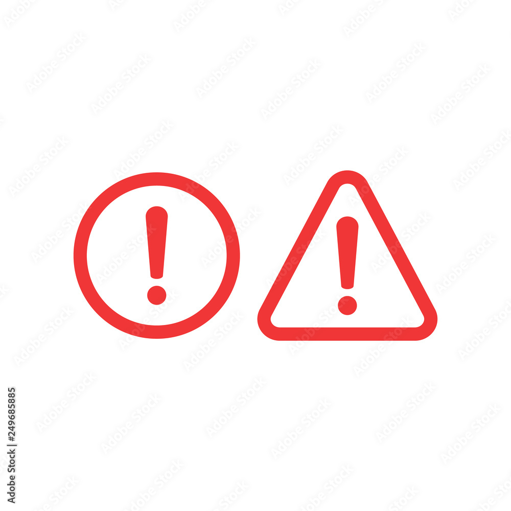 Danger sign design. Caution error icon.