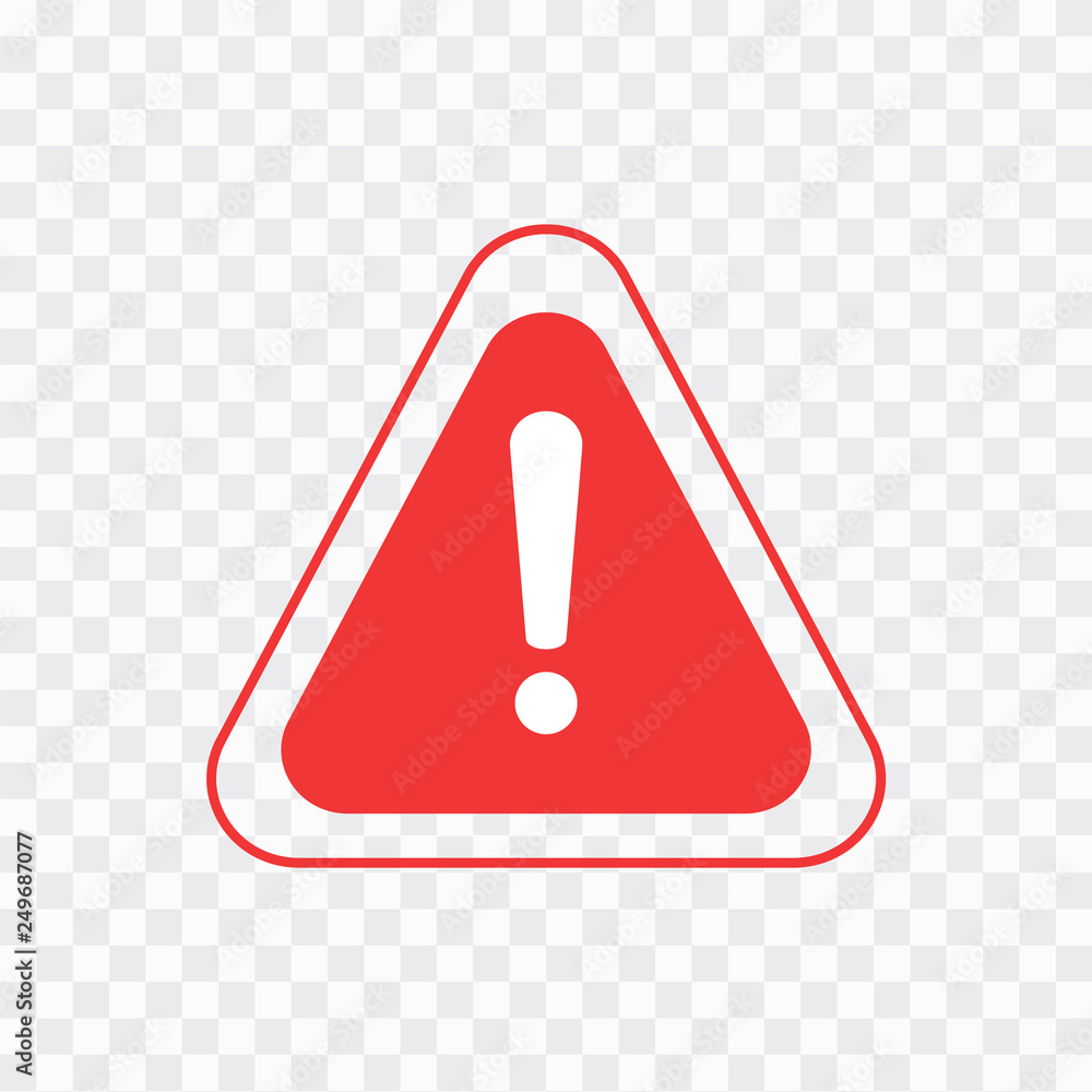 Warning icon. The attention icon. Danger symbol. Alert icon - obrazy, fototapety, plakaty 