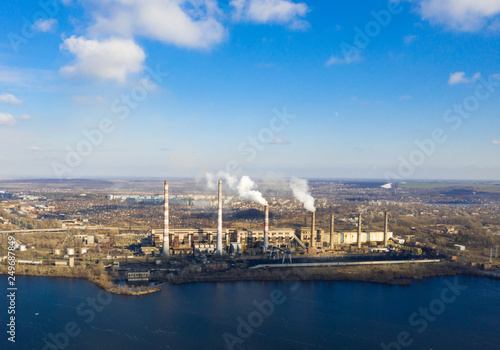 power plant aerial view