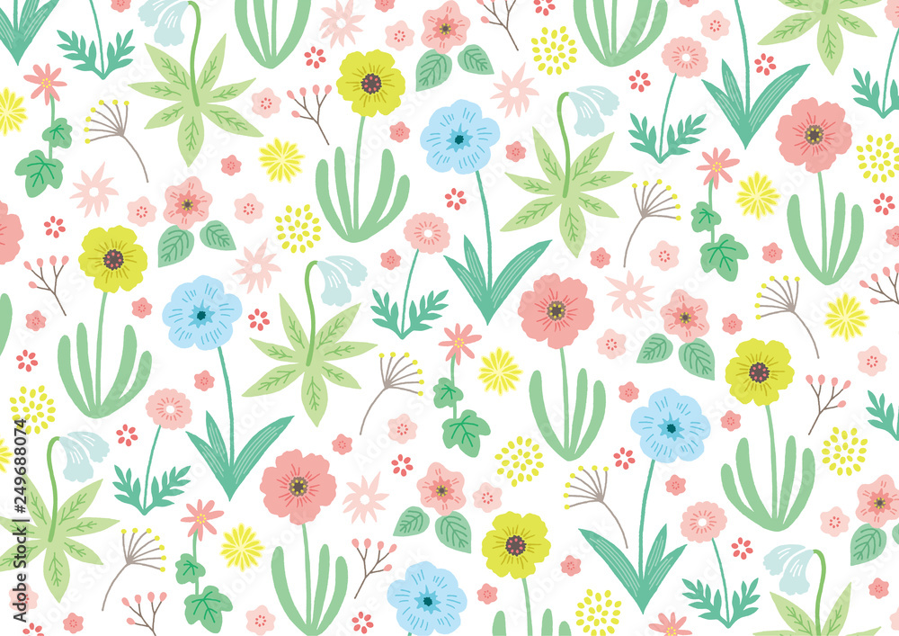 花テクスチャ優しい色 Stock ベクター Adobe Stock