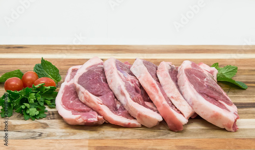 fresh raw lamb chops mutton