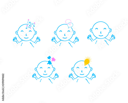 Set of Baby logo template