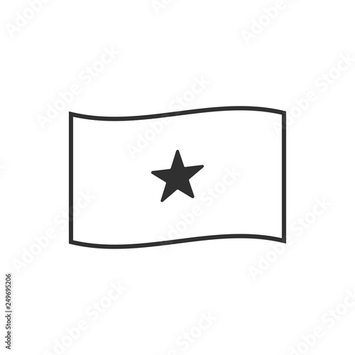 Somalia flag icon in black outline flat design. Independence day or National day holiday concept.