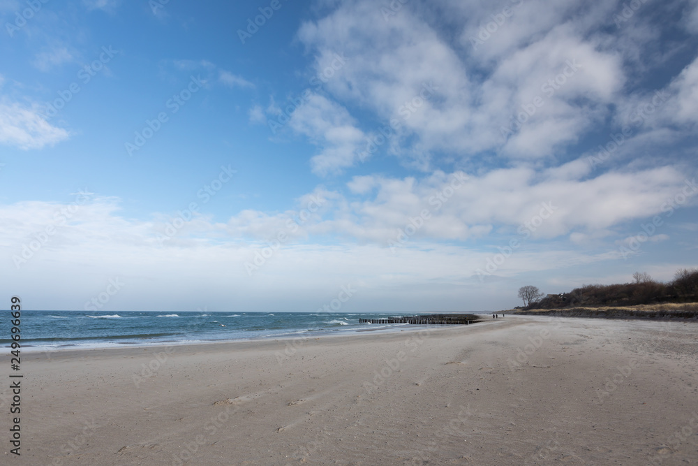 Beach on the Baltic  Sea coast (Darss peninsula) in winter