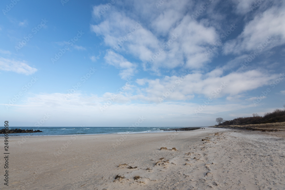 Beach on the Baltic Sea coast (Darss peninsula) in winter Beach on the Baltic Sea coast (Darss peninsula) in winter