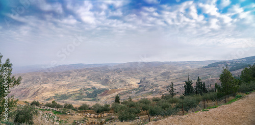 Panoramic view from the mount Nebo